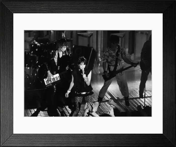 Framed Print : German Singer Nana on stage 1984 Framed Print : German Singer Nana on stage 1984