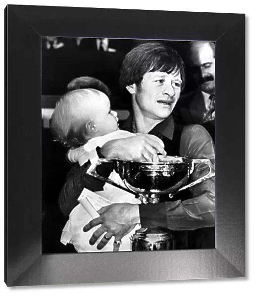 Alex Higgins snooker player after winning the World Snooker Championship 1982
