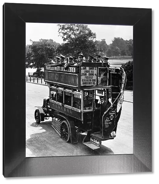 No. 9 Omnibus - carring Territorials and Loaded with Ammunition leaving the powder