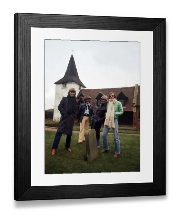 Framed Print : The Rubettes pop group in February 1978 Tony Thorpe, John Richardson, Alan Williams