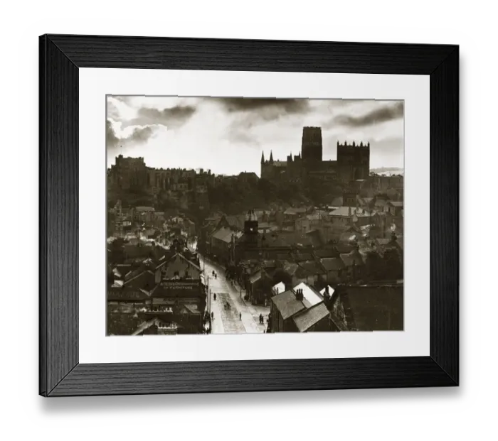 Framed Print : Sunset over Durham Cathedral Circa 1935 Framed Print : Sunset over Durham Cathedral Circa 1935
