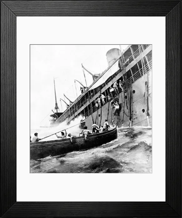 Framed Print : Sontay World War I May 1917 - French S. S. Sontay'torpedoed in Mediterranean