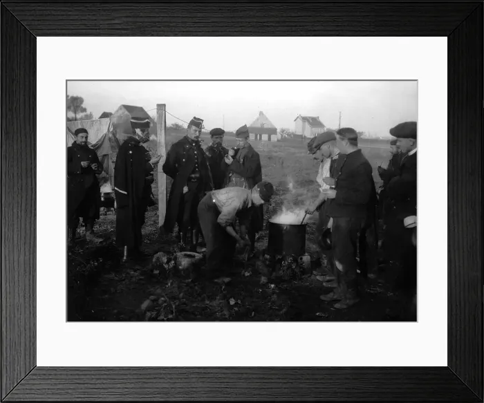 Framed Print : Belgian Field Kitchen during World War One Circa 1915
