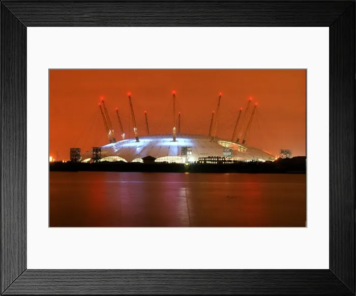 Framed Print : Millennium Dome pictured at 7 A. M. on December 31 1998 Framed Print : Millennium Dome pictured at 7 A. M. on December 31 1998