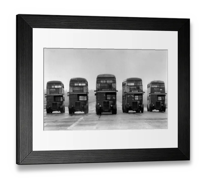 Framed Print : Red Arrow Double Decker Buses - June 1979 Framed Print : Red Arrow Double Decker Buses - June 1979