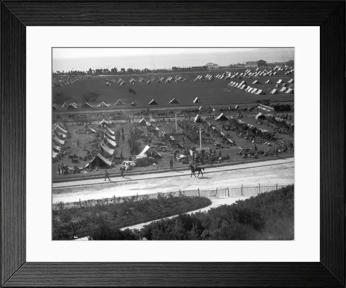 Framed Print : World War One Indian Troops - Panoramic picture of the Indian troops at their tent camp Framed Print : World War One Indian Troops - Panoramic picture of the Indian troops at their tent camp