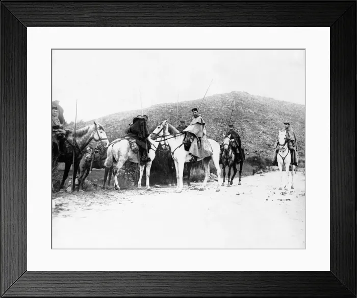 Framed Print : North African Soldiers of the Uhlan patrol during World War One Circa 1916