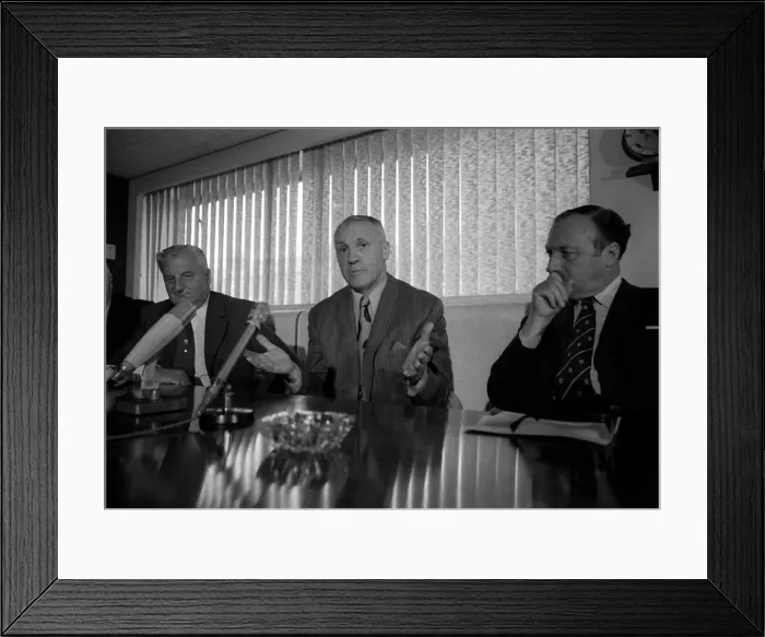 Framed Print : Bill Shankly football manager retires. July 1974 Framed Print : Bill Shankly football manager retires. July 1974