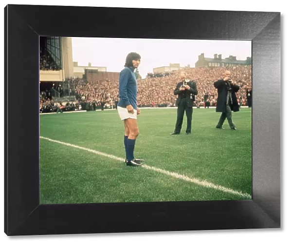 George Best footballer Manchester United footballer surrounded by photographers at