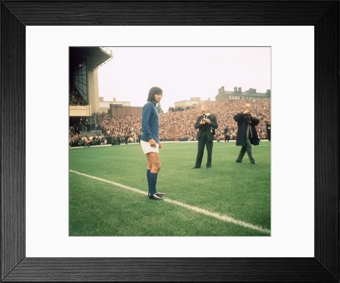 Framed Print : George Best footballer Manchester United footballer surrounded by photographers