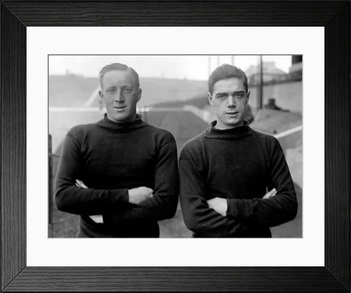 Framed Print : Jack Lambert & Robby Robinson Arsenal football players April 1927