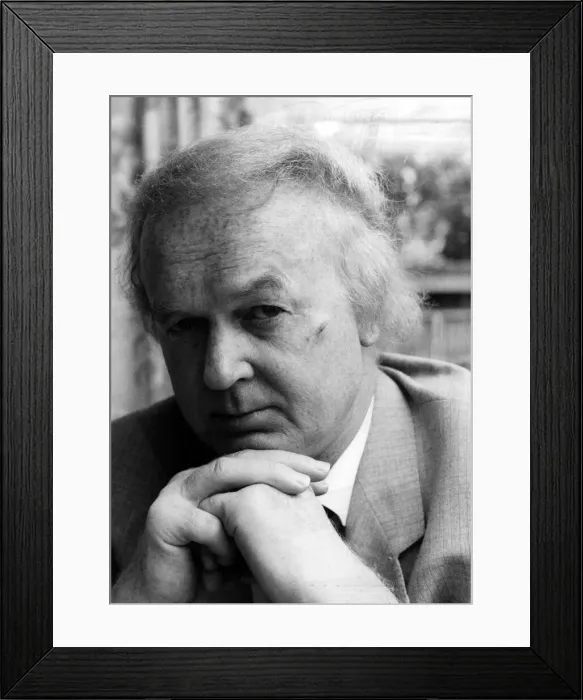 Framed Print : Archie MacPherson Sports Commentator nursing a cut face after coming under fire from Old Framed Print : Archie MacPherson Sports Commentator nursing a cut face after coming under fire from Old