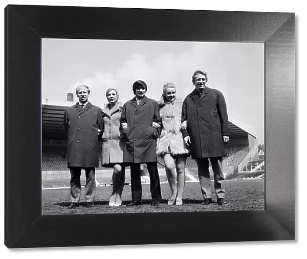 Manchester United footballers Bobby Charlton, George Best