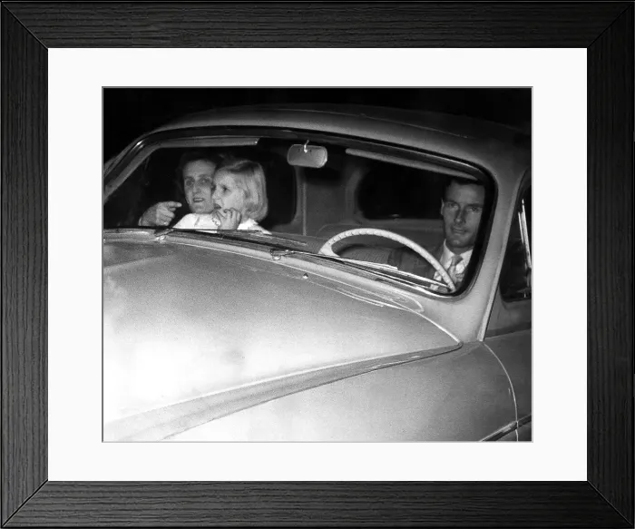 Framed Print : Group Captain Peter Townsend Wing Commander WW2 driving his car circa 1943 Framed Print : Group Captain Peter Townsend Wing Commander WW2 driving his car circa 1943