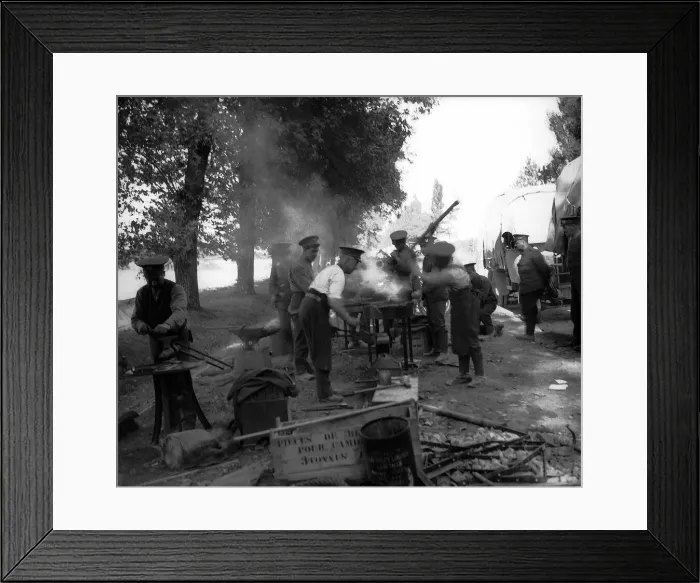 Framed Print : Army Service Corps working a forge in France, 1914. October 1914 saw the war enter a new Framed Print : Army Service Corps working a forge in France, 1914. October 1914 saw the war enter a new