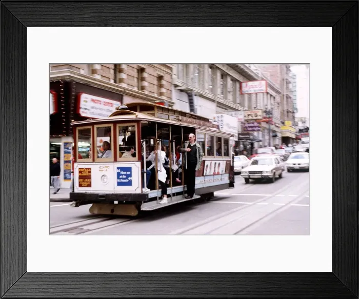 Framed Print : San Francisco Trams Tramway circa 1990 Framed Print : San Francisco Trams Tramway circa 1990