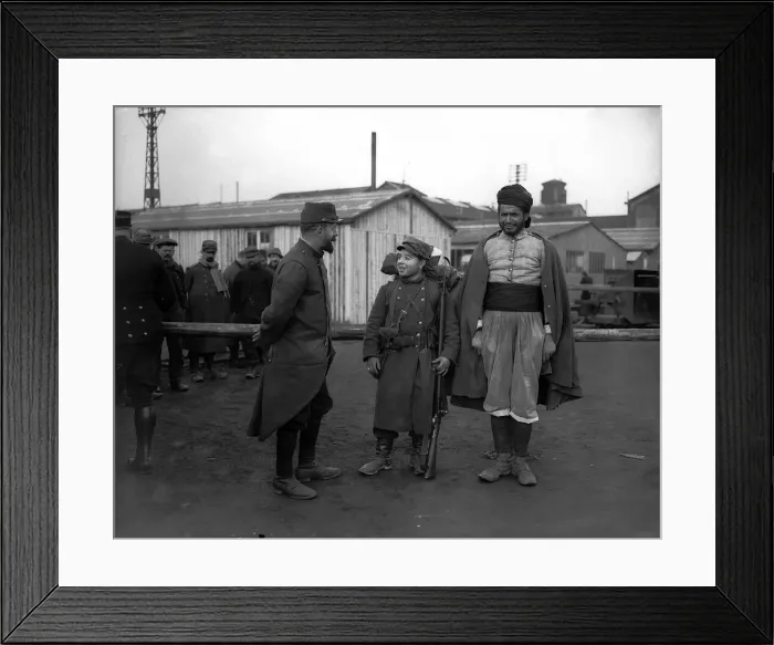 Framed Print : Louis Payard the smallest soldier in the french army during World War One