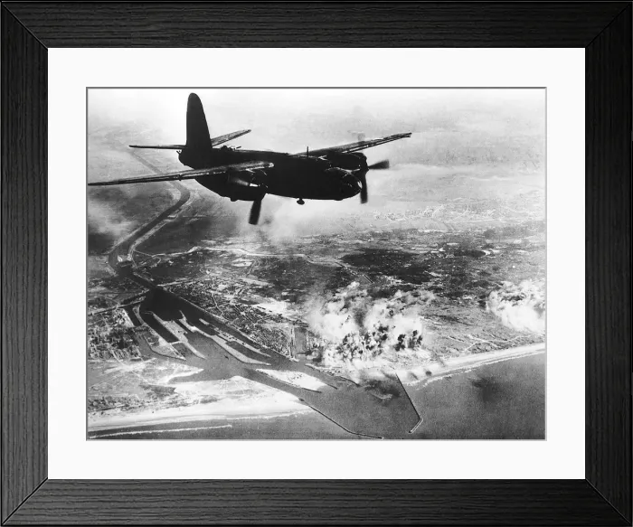 Framed Print : A B26 Marauder of the US 9th Air Force returns to England after a successful attack Framed Print : A B26 Marauder of the US 9th Air Force returns to England after a successful attack