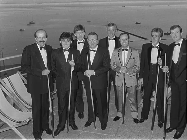 Snooker 1986 The magnificent seven with Barry Hearns at Southend Willie Thorn Jimmy White