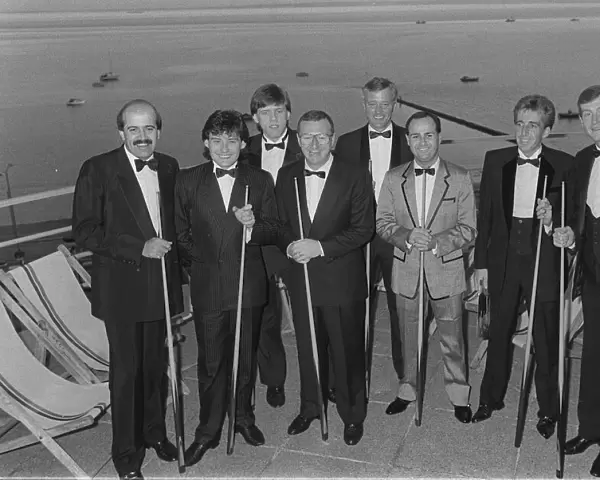 Snooker 1986 The magnificent seven with Barry Hearns at Southend Willie Thorn Jimmy White