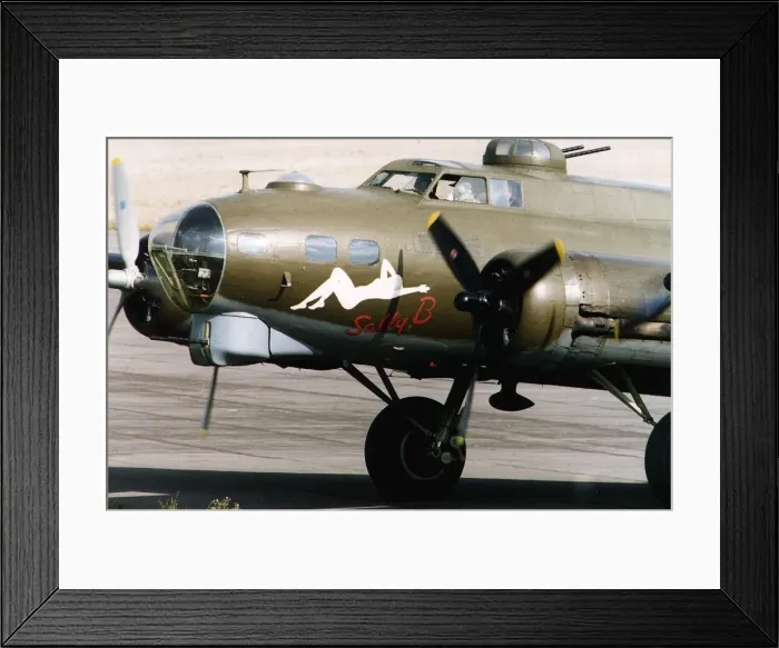 Framed Print : Air Aircraft Boeing B17 Flying Fortress Sally B WW2 bomber USAF circa 1990 Framed Print : Air Aircraft Boeing B17 Flying Fortress Sally B WW2 bomber USAF circa 1990