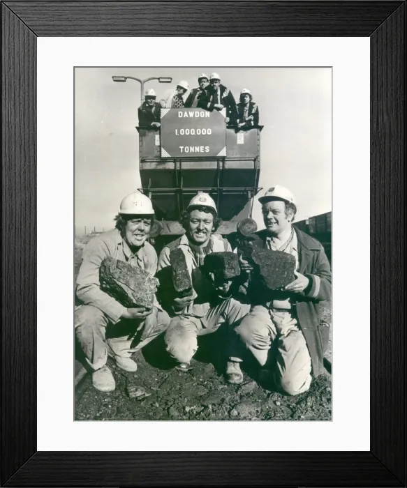 Framed Print : Miners (left to right) Eric Jones, Laurie Dixon, Ray Johnson Framed Print : Miners (left to right) Eric Jones, Laurie Dixon, Ray Johnson