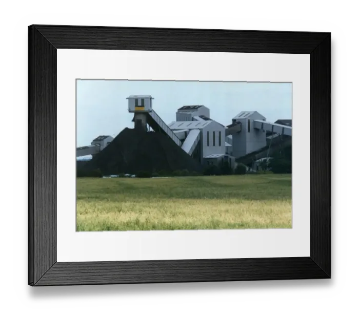 Framed Print : Ellington Processing Plant which was threatening pits as it stockpiled coal. August 1993 Framed Print : Ellington Processing Plant which was threatening pits as it stockpiled coal. August 1993
