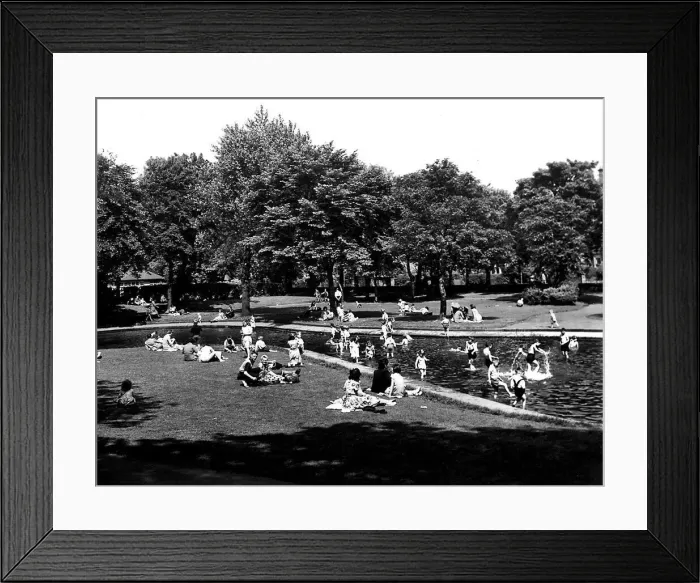 Framed Print : There was only one way to keep cool today, June 11, 1950 Framed Print : There was only one way to keep cool today, June 11, 1950