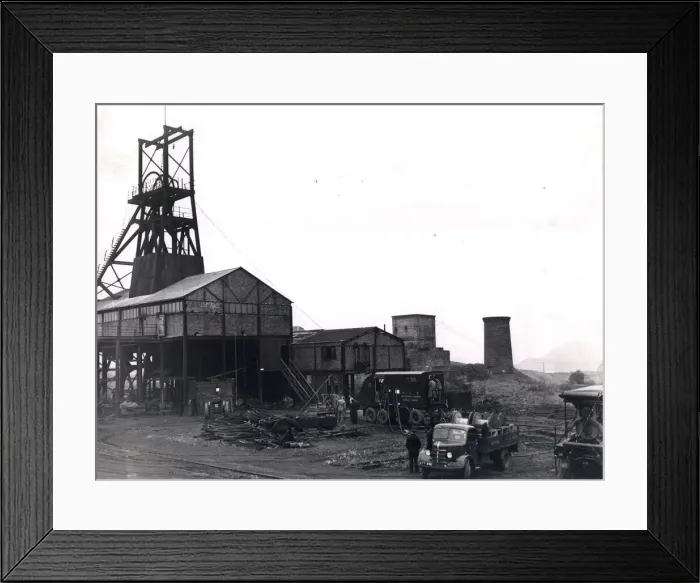 Framed Print : Mobile winders at North Delavel Colliery, September 1956