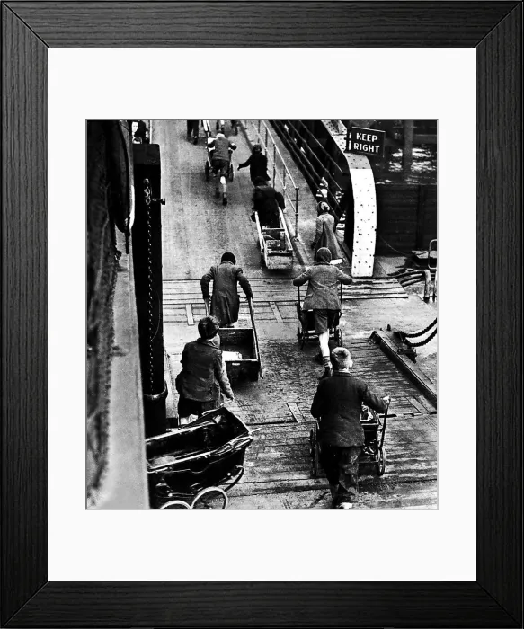 Framed Print : This picture was taken in March 1946 of youngsters from Jarrow having a field day getting Framed Print : This picture was taken in March 1946 of youngsters from Jarrow having a field day getting