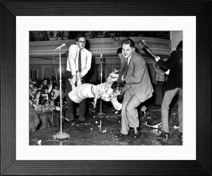 Framed Print : Rolling Stones: 7th October 1965 an hysterical fan halted the show at Newcastle City Hall Framed Print : Rolling Stones: 7th October 1965 an hysterical fan halted the show at Newcastle City Hall