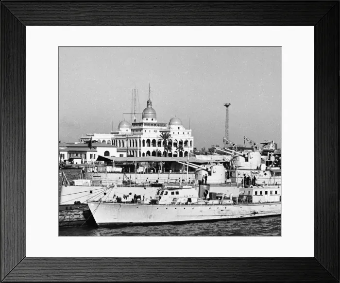 Framed Print : Canal Zone 1952 The Cruiser HMS Cleopatra and the minelayer HMS Manxman Framed Print : Canal Zone 1952 The Cruiser HMS Cleopatra and the minelayer HMS Manxman