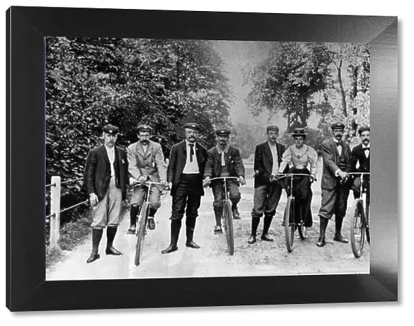 A rare picture of the pioneer members of the Novocastrian Cycling Club in 1891