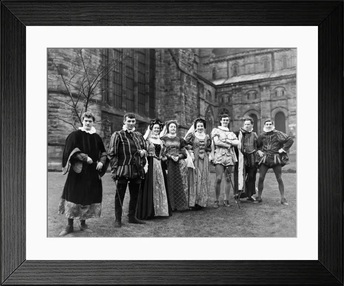 Framed Print : A group of people dressed in Elizabethan costume Framed Print : A group of people dressed in Elizabethan costume
