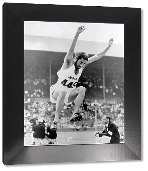 1948 London Olympic Games Balbir Singh competes in the Long Jump