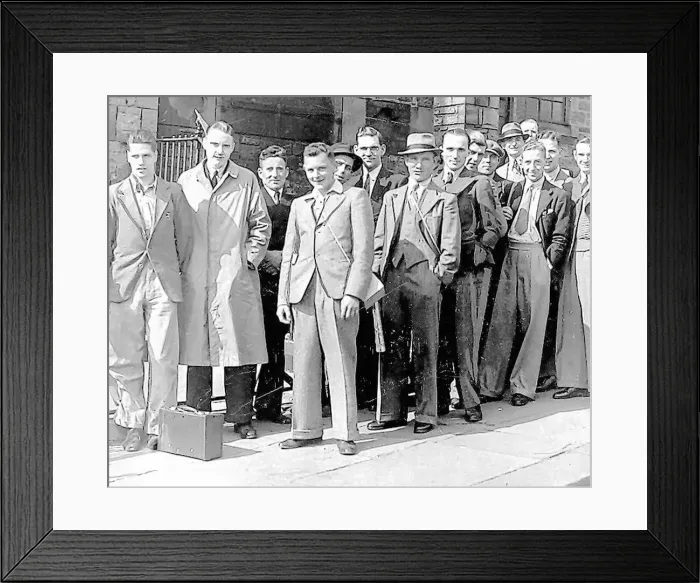 : Duty calls - these young men answered the call to arms as they queued outside Maple : Duty calls - these young men answered the call to arms as they queued outside Maple