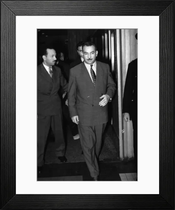 Framed Print : Suez Crisis 1956 Nassers chief political advisor, Wing Commander Ali Sabry Framed Print : Suez Crisis 1956 Nassers chief political advisor, Wing Commander Ali Sabry