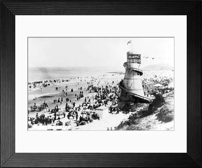 Framed Print : Sea, sun, sand and a helter-skelter Framed Print : Sea, sun, sand and a helter-skelter
