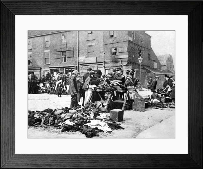 Framed Print : Paddys market - stalls in Newcastle circa 1900 Framed Print : Paddys market - stalls in Newcastle circa 1900
