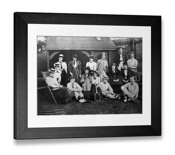 Framed Print : The Windsor Tennis Club, Newcastle, in 1890