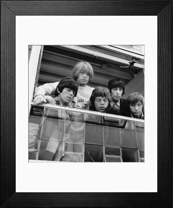 Framed Print : Rolling Stones seen here after making a television appearence on Granda TV Framed Print : Rolling Stones seen here after making a television appearence on Granda TV