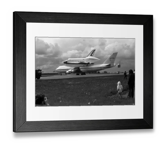 Framed Print : Space Shuttle Enterprise at RAF Fairford Gloucester in 1983