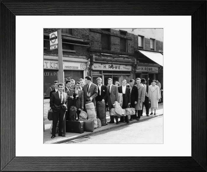 Framed Print : Suez Crisis 1956 Army reservists who have been called up as a result of the crisis
