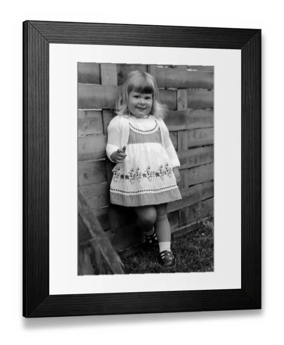 Framed Print : Louise Brown at home in Bristol - May 1980 Louise was the first test tube baby