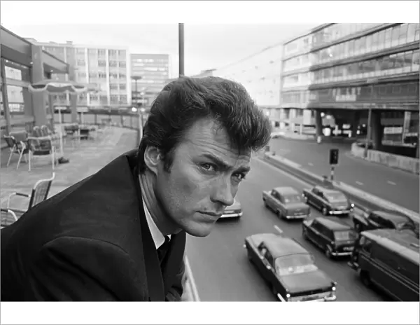 Clint Eastwood on Smallbrook Queensway, Birmingham in June 1967