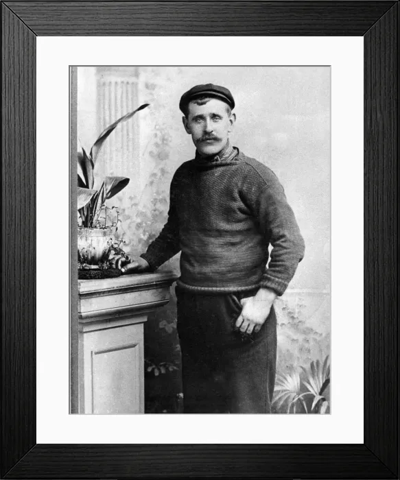Framed Print : A gentleman wearing a gansy, or jumper at the strart of the century Framed Print : A gentleman wearing a gansy, or jumper at the strart of the century