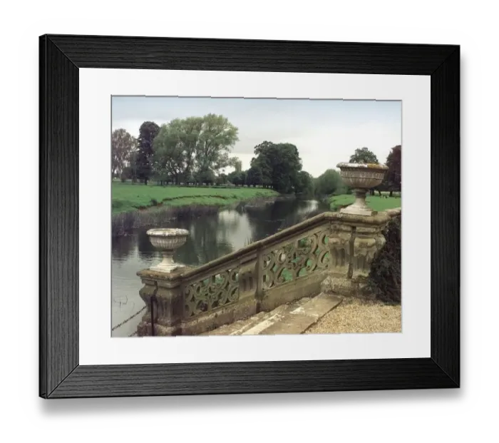 Framed Print : View of the river from Charlecote Park, Warwickshire, gardens