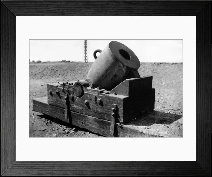 Framed Print : British mortar used against the Turkish Army 1915 during World War One