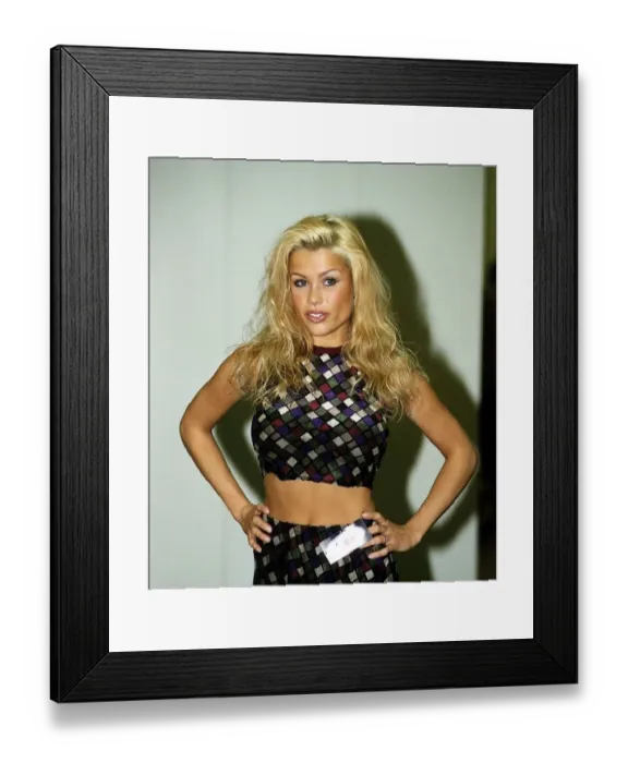 Framed Print : Melinda Messenger Page Three Topless Model circa 1997