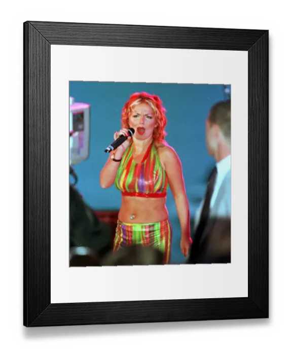 Framed Print : Geri Halliwell ginger spice of pop group Spice Girls at Cannes Film Festival